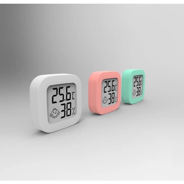 Sett med 3 stk Mini Innendørs Termometer-Hygrometer, Nøyaktig Indikator
