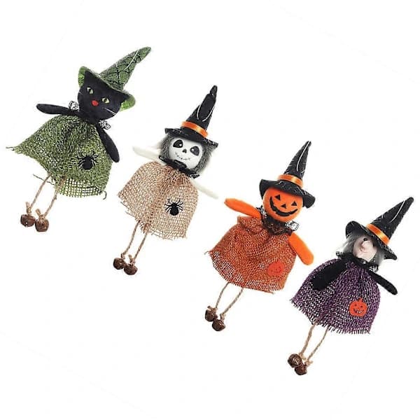 Halloween Hängande Spöken Häxor Katter 4-pack
