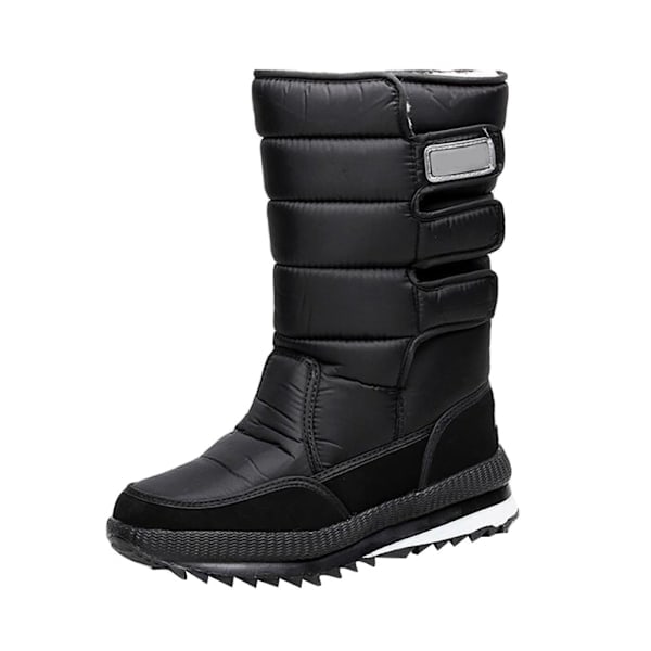 Vinterboots med vadderad foder Vattentäta snöboots Svart Svart Black 41