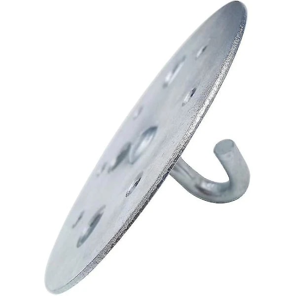 [CA] Metalkrog til loftmontering med rund base, 90 mm, kraftig krog til loftlampe, 2 stykker
