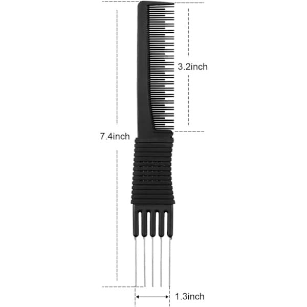12-pack Svart Kolfiber Lyftkammar med Metalliska Tänder