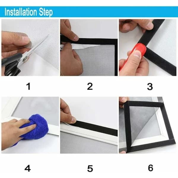 Cat Net with Self-Adhesive Tape, for Balcony Windows Mosquito Net