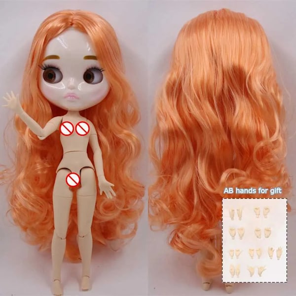 ICY DBS Blyth docka Vit Hud Glansigt ansikte Matt ansikte Ledad kropp med handset A B 1/6 bjd lämplig diy smink Specialpris X250210.Ca