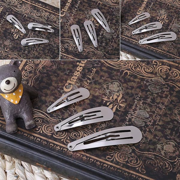 50 stk Sølvfargede Hårspenner Håndverk Sløyfe Hodeplagg Dekor DIY 4/5/6cm 5cm 5cm