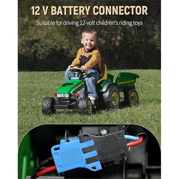 CASA 2 stk. Power Wheel Adapter til 20V Lithium Batteri, Batteriadapter med Ledningsnetstik, DC Pow