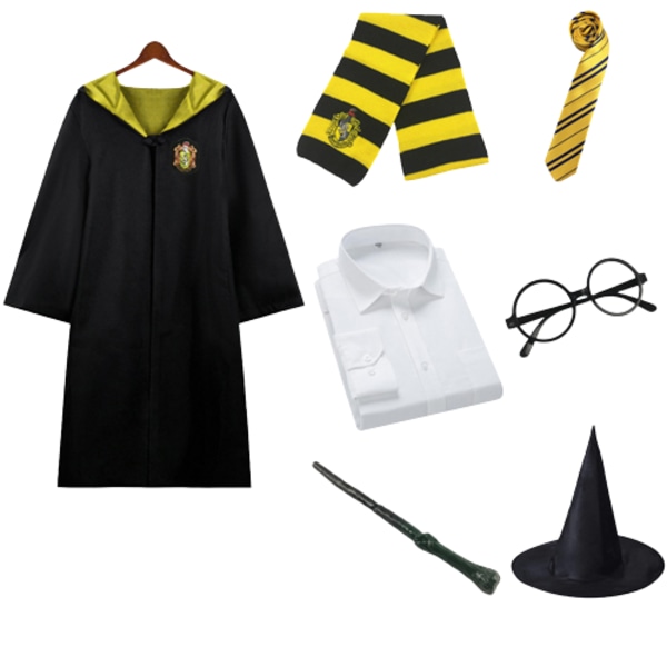 Halloween Harry Potter Magic Kostume Perifer Cos Kostume Performance Kostume Sæt Hufflepuff Gryffindor 155cm