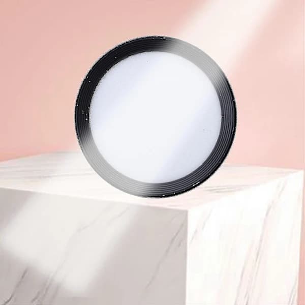 Rund LED-downlight til overflademontering, neutralt lys 4000k 5w sort skal