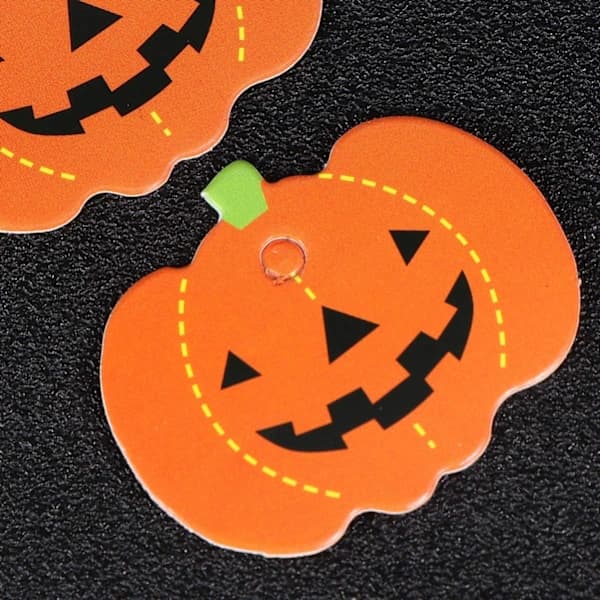 100 st Halloween Hängande Etiketter Pumpa Skyltar Presentaskar