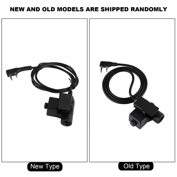U94 2-stifts walkie-talkie utomhustillbehör kabeladapter PTT för Z Tactical Headset