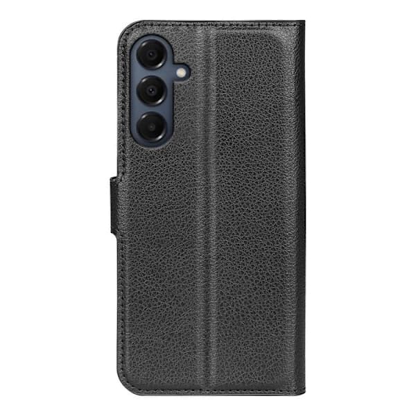 Telefoncover med litchi-tekstur til Samsung Galaxy A17 5G Sort