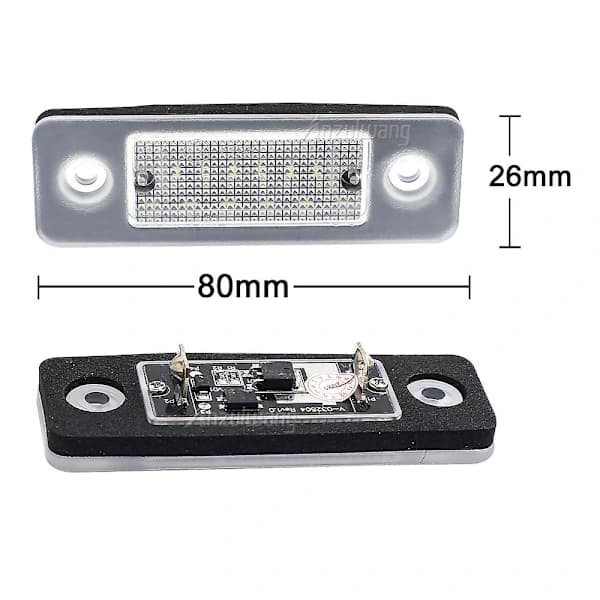 2 stk. til Volvo C30 2008-2013 Klar linse Høj lysstyrke LED-nummerpladelys Nummerpladelygte