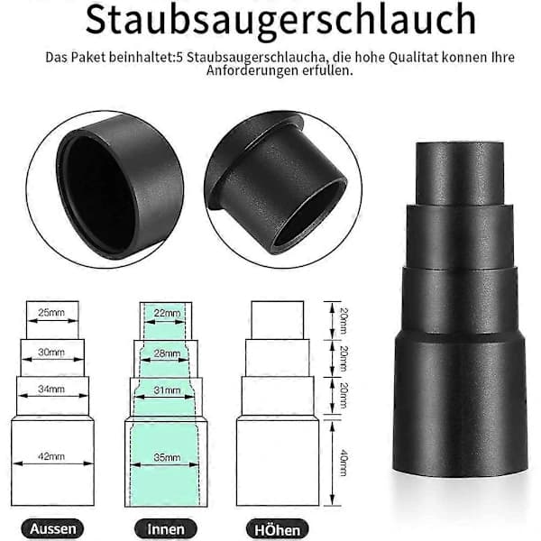 6 Stycken Dammsugaradapter, Universal Dammsugaradapter, Dammslang Konverter Adapter, Va