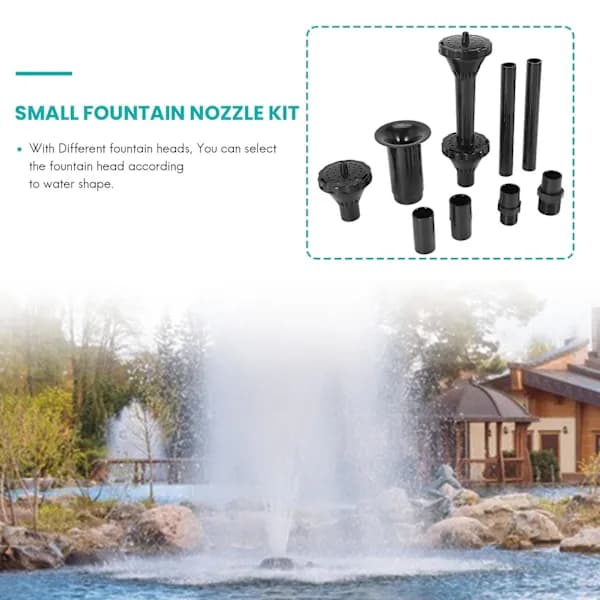 [CA] 9 stk. små fontænedyser kit vandfontænedyser til damfontæne nedsænkbar pumpe pool sort