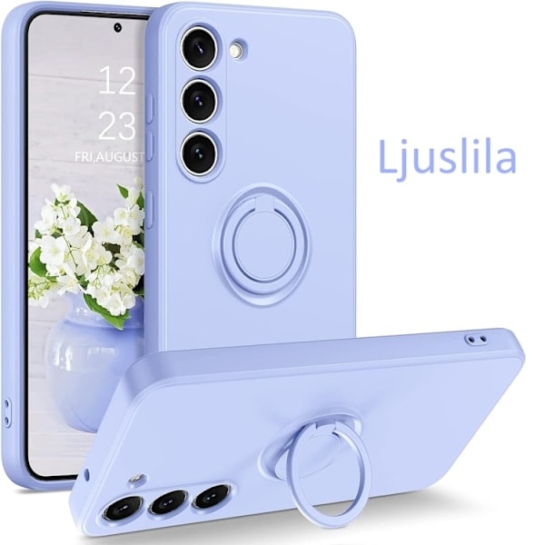 Samsung S22 - Valitse Väri Silikonikuori Iskunvaimennus Magneettinen Sormus Läpinäkyvä Läpinäkyvä_ca Transparent Transparent