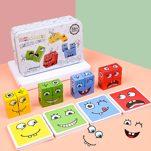 Rubiks kube med ansiktsforandring (Rubiks kube med ansiktsforandring i metallboks)_ca