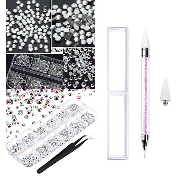 1440 strass, krystal AB strass neglekunst sten strass