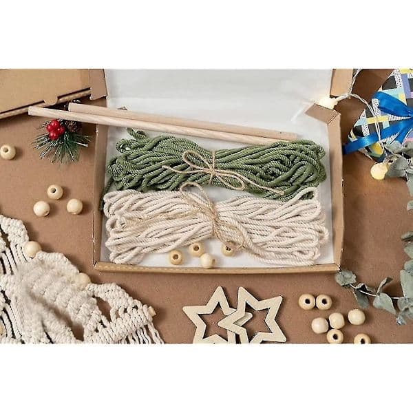 DIY-kit för julgranar, handgjorda vävda makraméjulgranar DIY-kit väggbonader