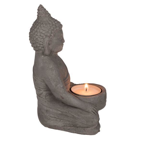 Buddha Ljushållare - Hållare för Ljus - Värmeljus grå