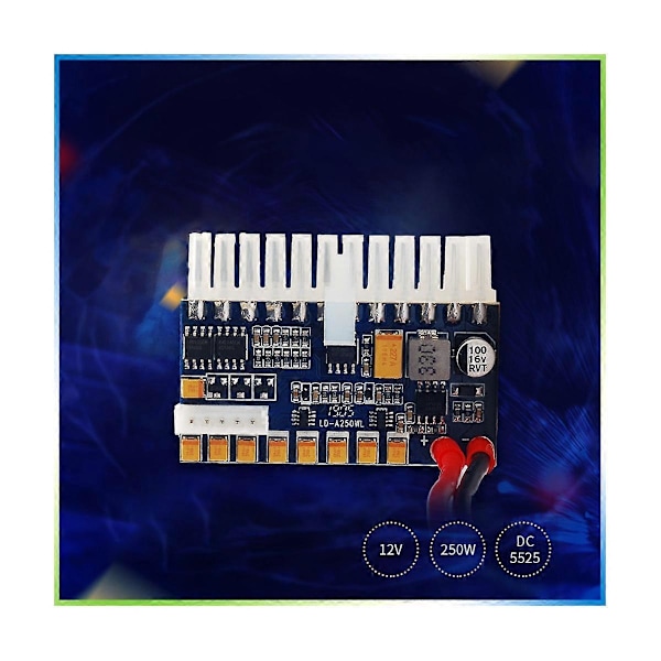CASA Kannettava DC 12V 250W 24Pin ATX Liitäntä Emolevy Mini ITX Virtalähde Pcio PSU Moduuli P:lle