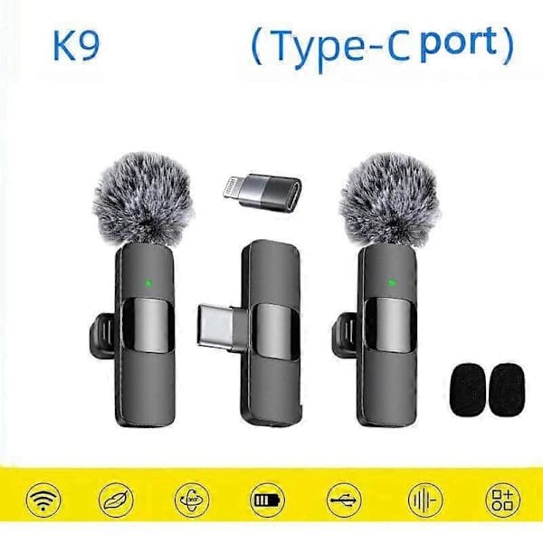 2024-Mini Langaton Lavalier Mikrofoni Mic Puhelin iPhone Type C Tallennus Vlog-QM
