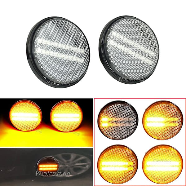 [CA] Dynamisk blinkende LED-sideblinklys til Mazda MX5 MX-5 MK1 MK2 MK3 1989 1999 2000-2015 - dynamisk krystal røget sort dynamisk