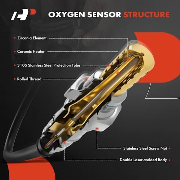 2025 Seneste Model Downstream O2 Ilt Sensor Kompatibel med Mini Cooper 2007-2015, Cooper Countryman 2011-2016, Cooper Paceman 2013-2016