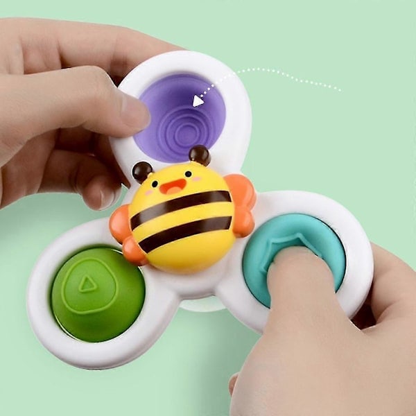 3 stk/sett Fidget Finger Hånd Spinner Sugekopp Spinner Topp Leke Babyleker[D]