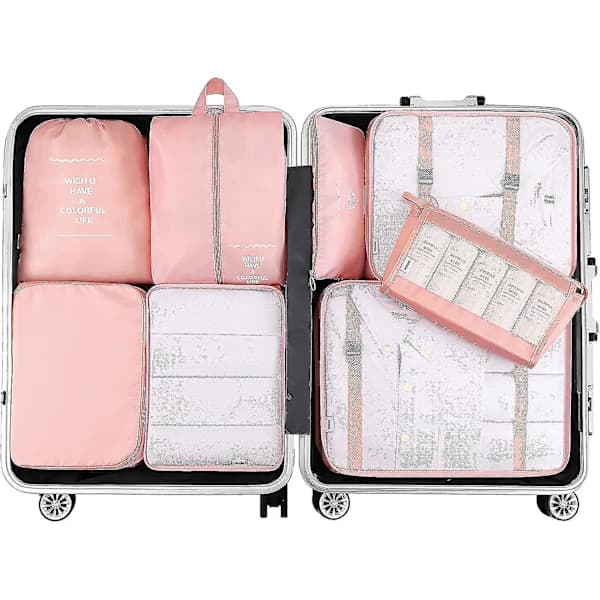 8 st Organizer Set Bagage Resväska Förvaringsväskor Packningskuber Gåvor