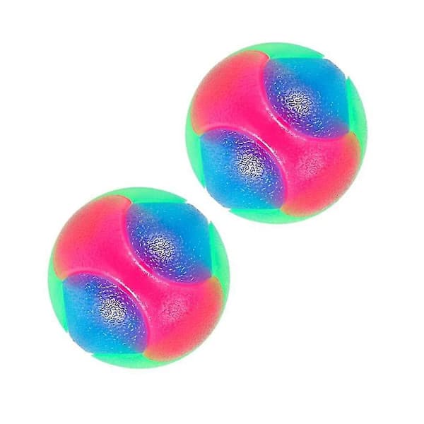 Lysende Hundeballer Blinkende Elastisk Ball Selvlysende Interaktive Leker for Valper, Katter, Hunder