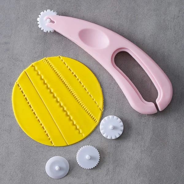 Fondant Roller Cutter Cake Embosser Lattice Roller Tool Bakning DI