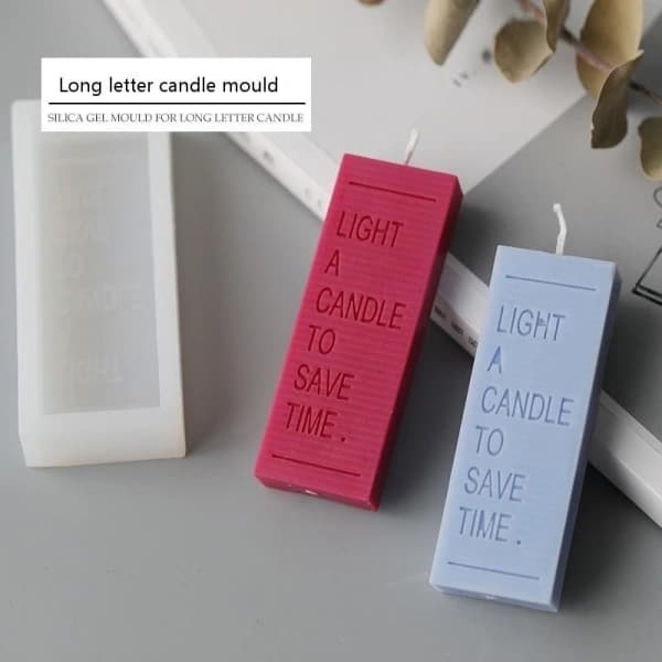 Lysforme lys stearinlys DIY støbeforme i silikoneform MJ33 lange bogstaver