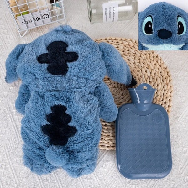 Anime Kawaii Stitch Plysch Varmvattenflaska Vinter Hem Vatten Fi Oneszie