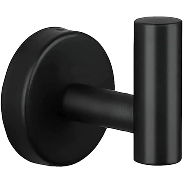 Wall Mounted Black Stainless Steel Towel Hook for Bathroom
