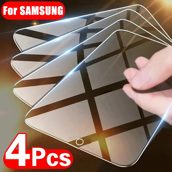 4 st skärmskydd i härdat glas för Samsung A52 A32 A72 A12 A22 A52s 5G For A30 4PCS Tempered Glass