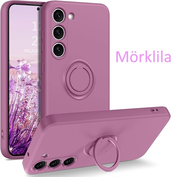Samsung S22 - Välj Färg Silikonskal Stötdämpande Magnetisk Ring Grön Grön_ca Green Grön