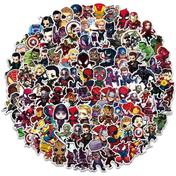 100 stk Superhelte Avengers Klistermærker Superhero Superhero