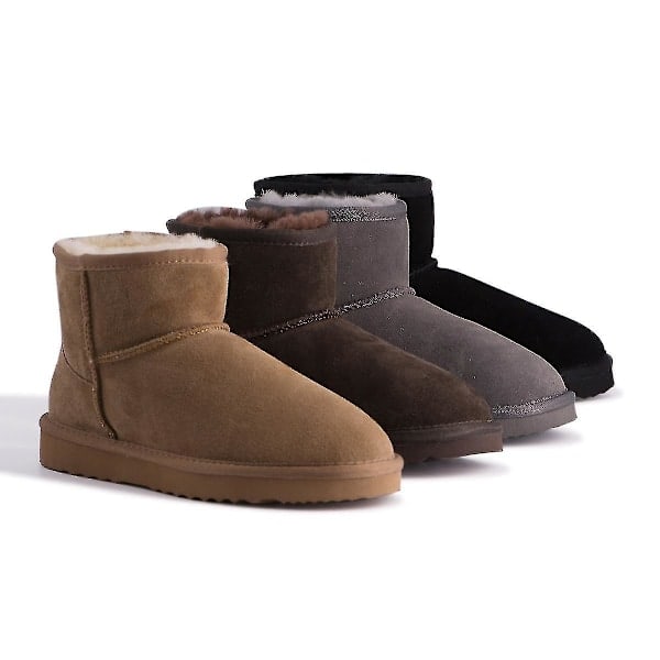 Australia Vanntett Unisex Ekte Au Saueskinn Kort Svart Svart 41 (ca) Black 41