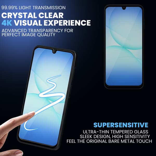 2-Pack Samsung A17 Screen Protector - Tempered Glass 9H - Super Quality 3D Samsung A17 Samsung A17