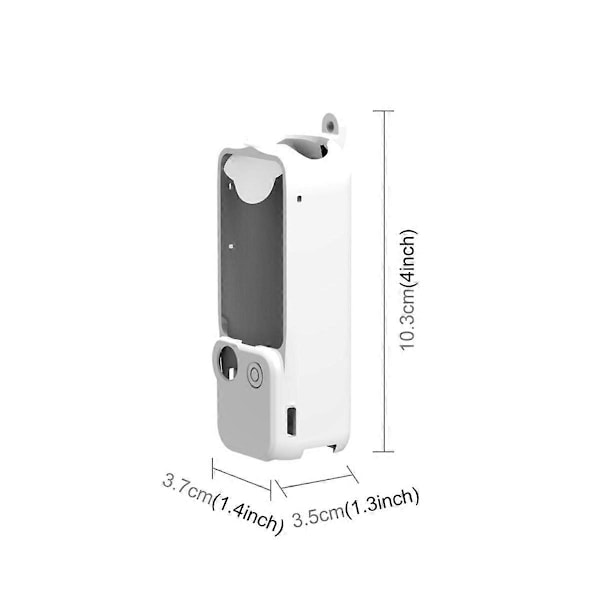 CASA Silikonfodral för Pocket3-kamera Multifunktionellt Praktiskt Linsskydd Kroppsskydd, Vit