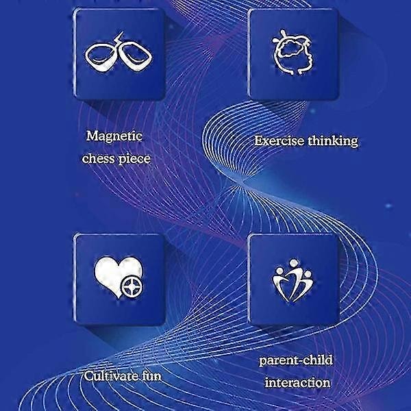 Magneettinen Shakki - Magneettinen Lautapeli - Hauska Magneettinen Lautapeli - Pulmapelistrategia - Joululahja Lapsille—noin