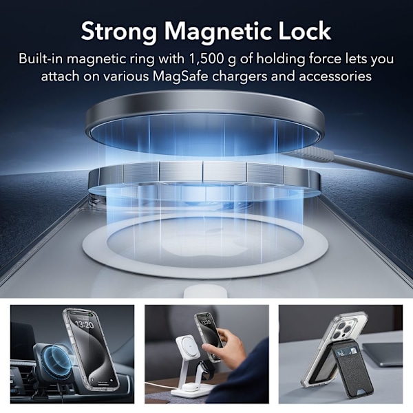 ESR iPhone 15 Pro Deksel HaloLock Classic Pro Transparent