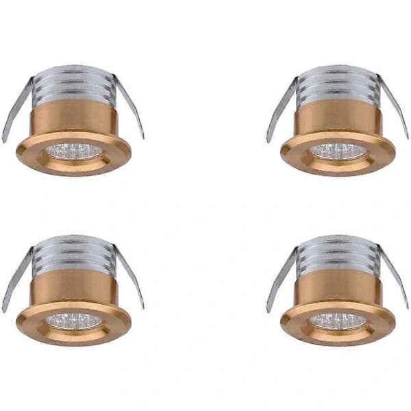Mini Indbyggede LED-spots, 3W, Neutralt Lys, Sæt med 4