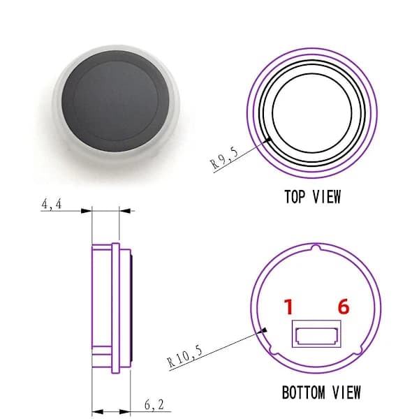 R558 Konduktor Fingeravtrycksmodul Smart Enhet Fingeravtrycksidentifieringsmodul R558 Konduktor Fingeravtryckssensor