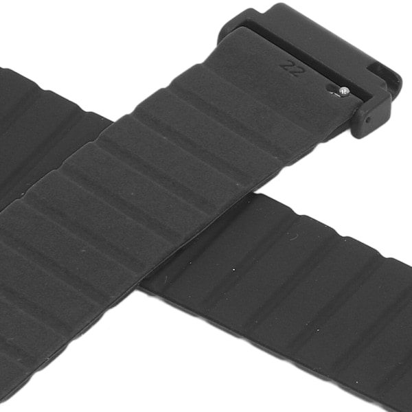 Silikon Erstatningsarmbånd Justerbart Magnetisk Silikonarmbåndsur for Vandring for Garmin Forerunner 955 Svart