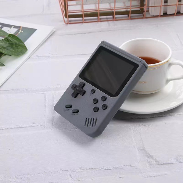 Retro håndholdt spilconsole med 400 klassiske FC-spil - 3,0 tommer skærm Bærbar videospilkonsol Grey Neutral