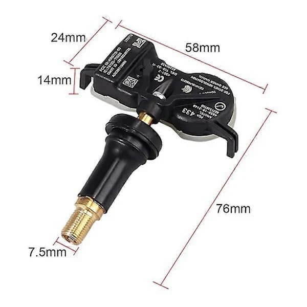 Däcktryckssensor TPMS 68313387AB för Jeep Grand Cherokee Compass Dodge Durango Fiat 500X