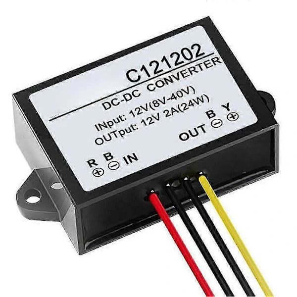 [CA] C121202 DC 12V till DC 12V 2A Vattentät Spänningsregulator Stabilisator Adapter