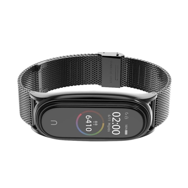 Tech-Protect Milanesebånd Xiaomi Mi Smart Band 5 - Sort Black Svart