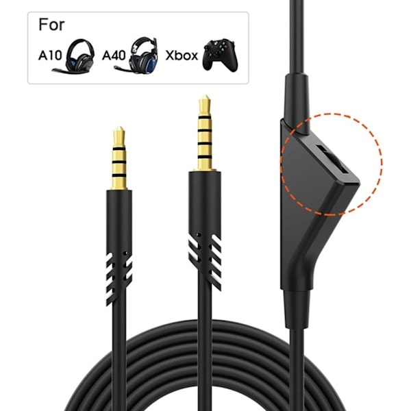 Erstatningsstrømkabel for Astro A10 A40 A30 G233