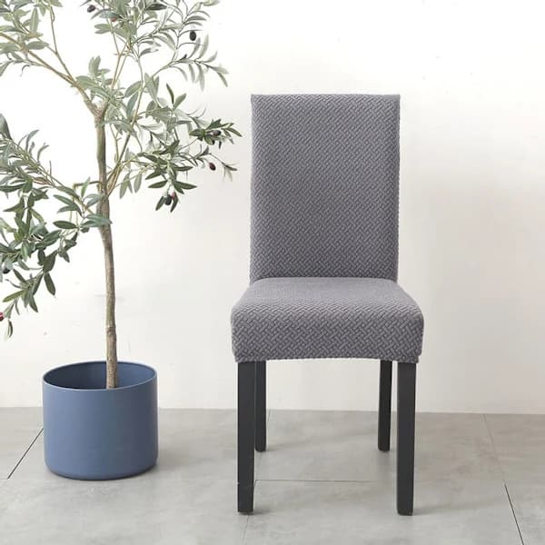 4 stk. Moderne Elastiske Stretch Stolebetræk Strikket Jacquard